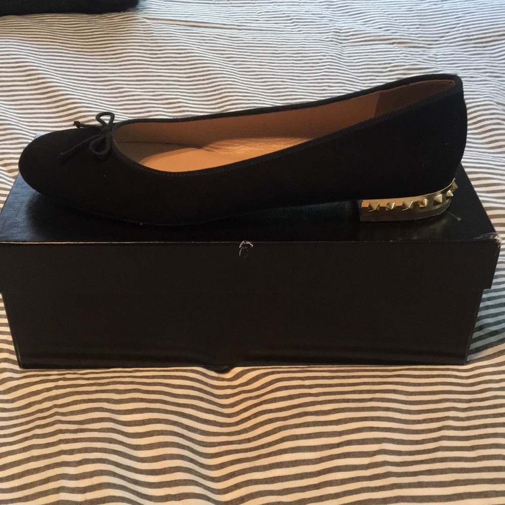 Women’s Jcrew black suede flats size 9 1/2